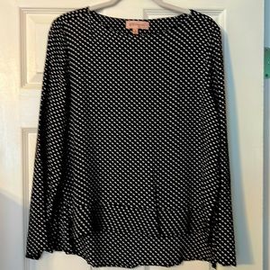 PHILOSOPHY Black Polka Top - Size L